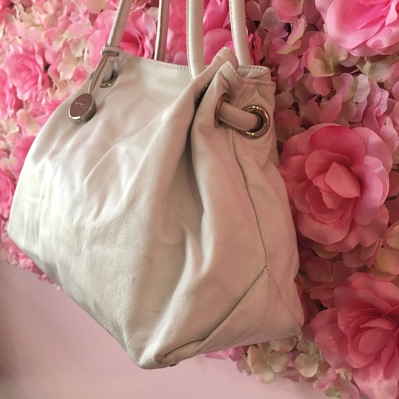 Furla hobo small tote genuine leather purse white - Picture 9 of 11